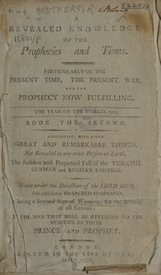 Cover of A revealed knowledge of the prophecies and times