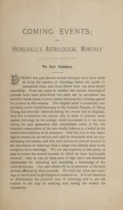 Cover of Coming events, or, Herschell's astrological monthly