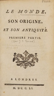 Cover of Le monde, son origine, et son antiquité. Premiere partie