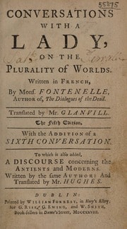 Cover of Conversations with a lady, on the plurality of worlds