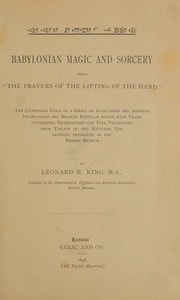 Cover of Babylonian magic and sorcery