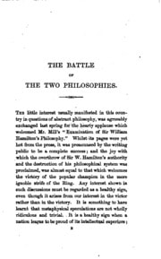 Cover of THE BATTLE OF THE TWO PHILOSPPHIES