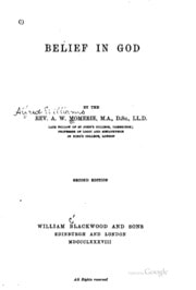 Cover of Belief in God