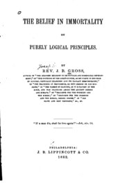 Cover of The Belief in Immortality on Purely Logical Principles