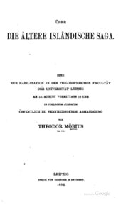 Cover of Über die ältere isländische Saga ...
