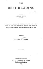 Cover of The Best Reading: Second [--fourth] Series. A Priced and Classified Bibliography, for Easy