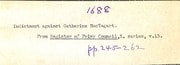 Cover of Indictment against Catherine MacTagart