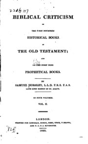 Cover of Biblical Criticism on the First Fourteen Historical Books of the Old Testament: Also on the