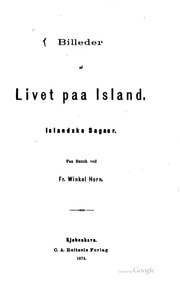 Cover of Billeder af livet paa Island. Islandske sagaer