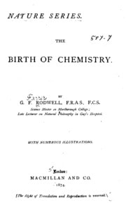 Cover of The Birth of Chemistry