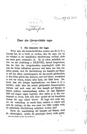 Cover of Über die Ǫrvar-Odds saga