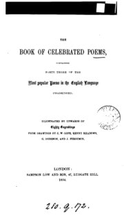 Cover of The book of celebrated poems