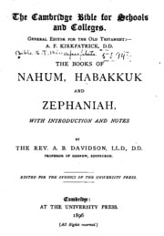 Cover of The Books of Nahum, Habakkuk and Zephaniah