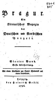 Cover of Bragur. Ein litterarisches magazin der teutschen und nordischen vorzeit ... 1.-8. bd.; 1791-1812