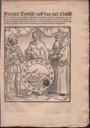 Cover of Practica Teutsch auff das jare Christi Jesu Christi unsers erlösers