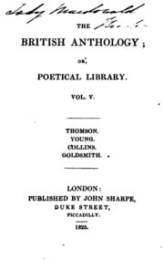 Cover of The British anthology; or, Poetical library