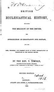 Cover of British ecclestiastical history