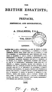 Cover of The British essayists, with prefaces by A. Chalmers