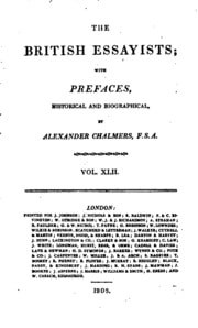 Cover of The British Essayists;: With Prefaces, Historical and Biographical