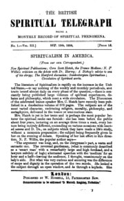 Cover of The British spiritual telegraph