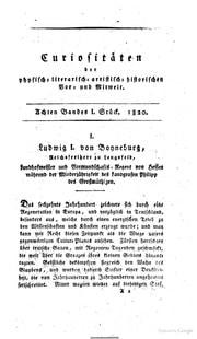 Cover of Curiositäten der physisch- literarisch- artistisch- historischen Vor- und Mitwelt