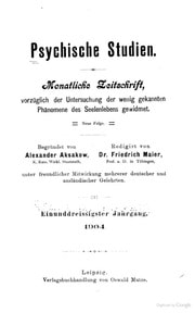 Cover of Zeitschrift für Parapsychologie
