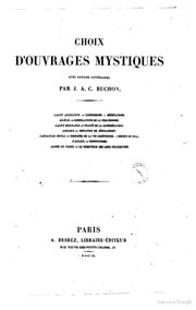 Cover of Choix d'ouvrages mystiques