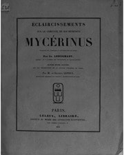 Cover of Éclaircissements sur le cercueil du roi memphite Mycerinus