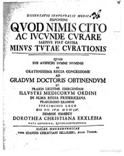 Cover of Diss. inaug. med. exponens quod nimis cito ac iucunde curare saepius fiat causa minus tutae curationis