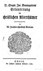 Cover of Erläuterung der christlichen Alterthümer