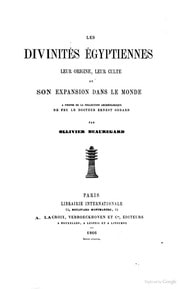 Cover of Les divinités égyptiennes