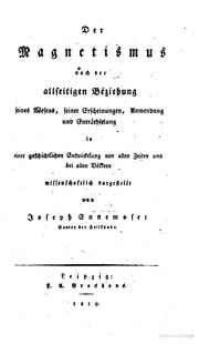 Cover of Der Magnetismus, nach der allseitigen Beziehung