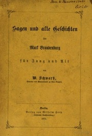 Cover of Sagen und alte Geschichten der Mark Brandenburg