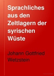 Cover of Sprachliches aus den Zeltlagern der syrischen Wüste