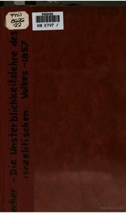 Cover of Die Unsterblichkeitslehre des israelitischen Volkes