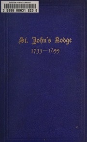 Cover of By-laws of St. John's Lodge, A.F. & A.M., Boston, Massachusetts