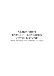 Cover of Giorgio Ferrera – Cabalistic Exposition of the Biscione