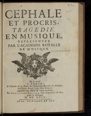 Cover of Cephale et Procris