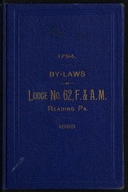 Cover of Charter and by-laws of Lodge No. 62, Free and Accepted Masons