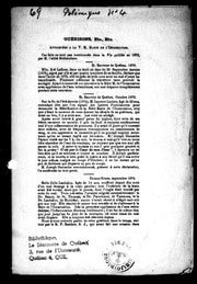 Cover of Guérisons, etc. etc., attribuées à la V. M. Marie de l'Incarnation [microforme]
