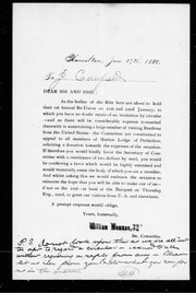 Cover of [Letter] [microform]