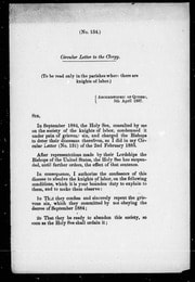 Cover of Circular letter to the clergy [microform]