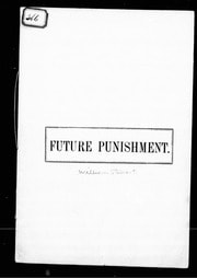 Cover of Future punishment [microform]