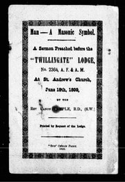 Cover of Man, a masonic symbol [microform]