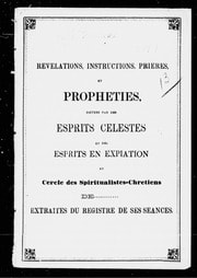 Cover of Révélations, instructions, prières, et prophéties [microforme]