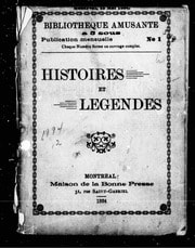 Cover of Histoires et légendes [microforme]