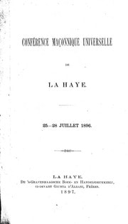 Cover of Conf La Haye 1896