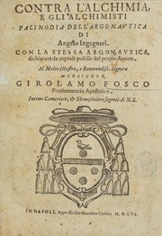 Cover of Contra l'alchimia, e gli alchimisti palinodia Dell'argonautica