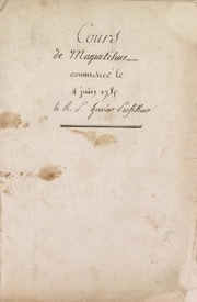 Cover of Cours de magnetisme [manuscript]