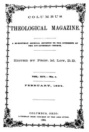 Cover of Columbus Theological Magazine Volume XIV 1894